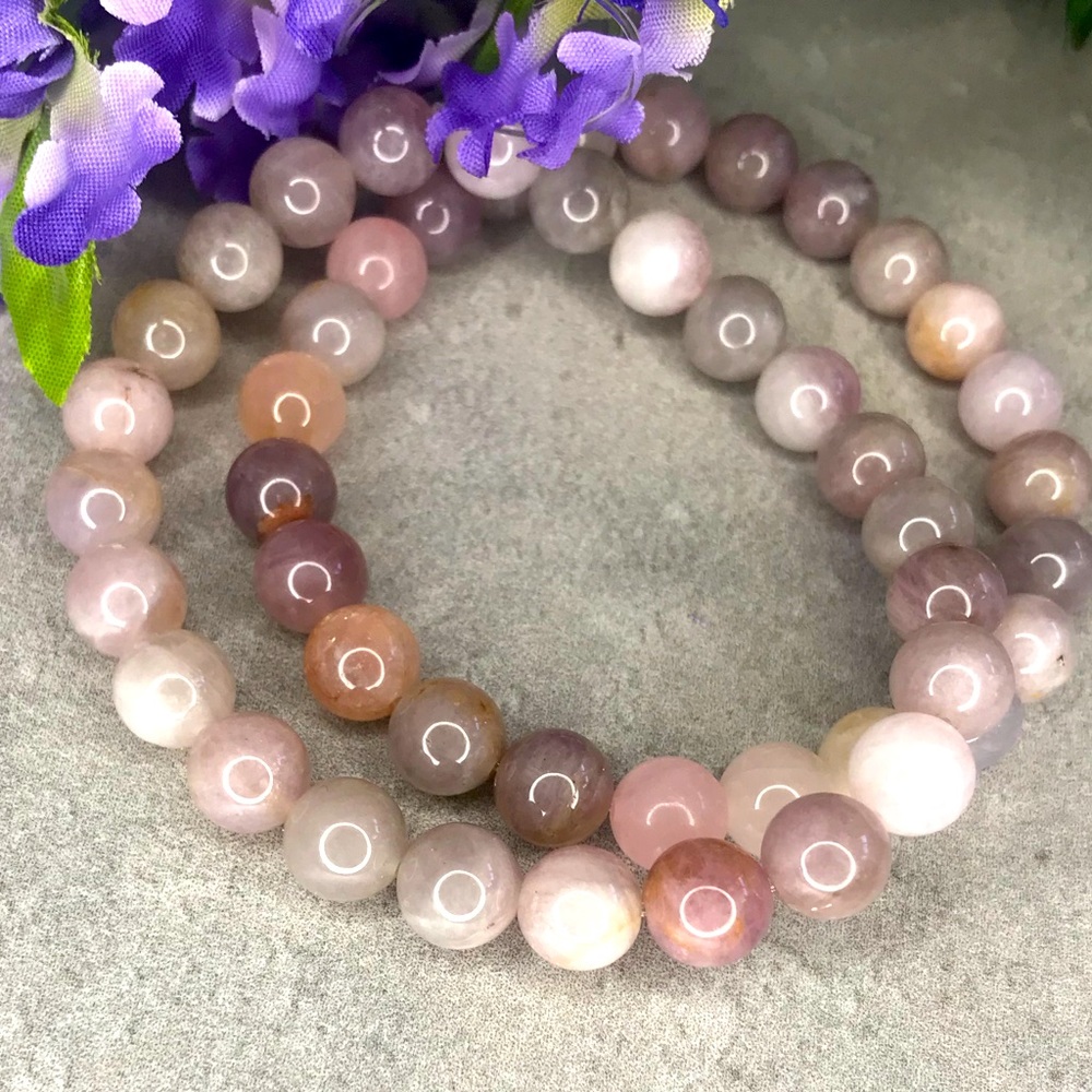 Madagascar Rose quartz crystal/gemstone bracelet